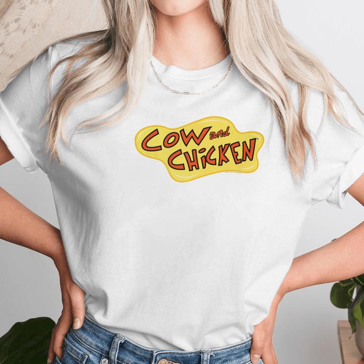 Cow And Chicken Logo Color Women T-Shirt Gifts for Women