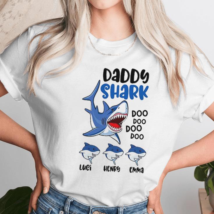 Daddy Shark Family Name Best Christmas Gifts For Dad Women T-Shirt Gifts for Women