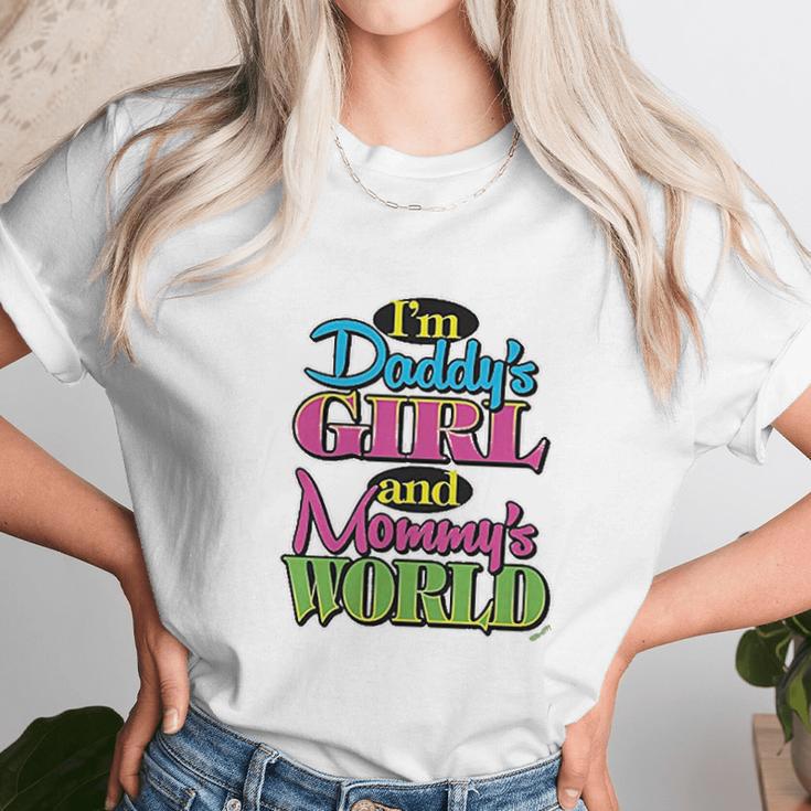 Im Daddys Girl And Mommys World Women T-Shirt Gifts for Women