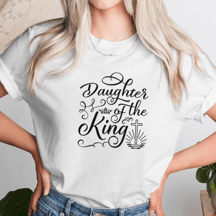 Daughter Of The King Jesus Royalty Crown Christian Women T-Shirt Gifts for Women