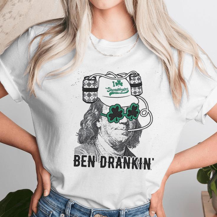 Drankin Funny Saint Patricks Day Clover Beer Franklin Irish Women T-Shirt Gifts for Women