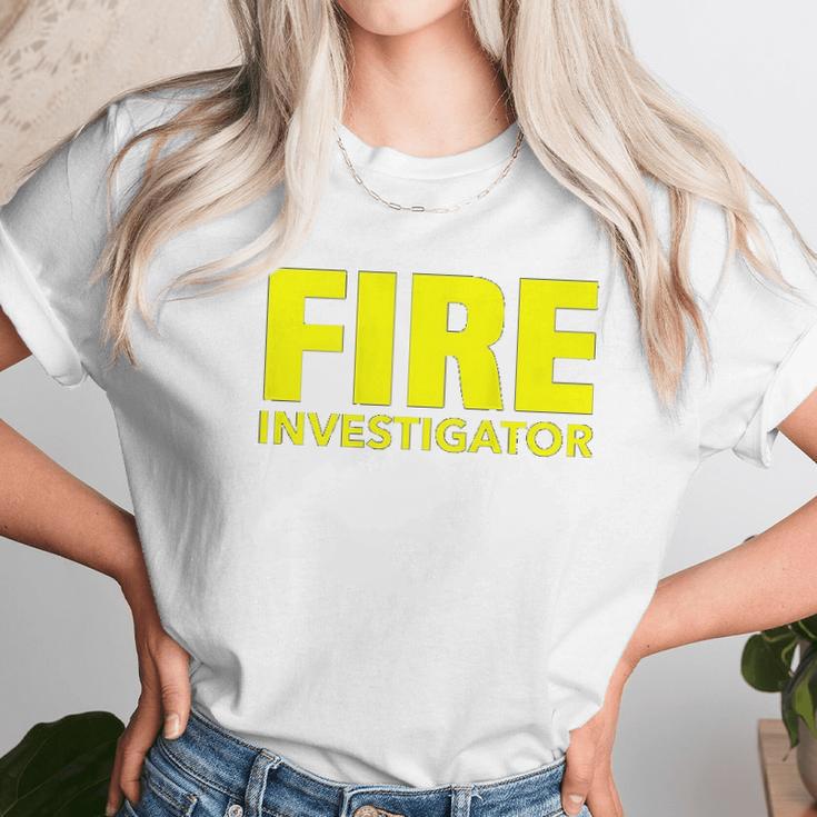 Fire Marshal Commissioner Firefighters Investigators Duty Women T-Shirt Gifts for Women