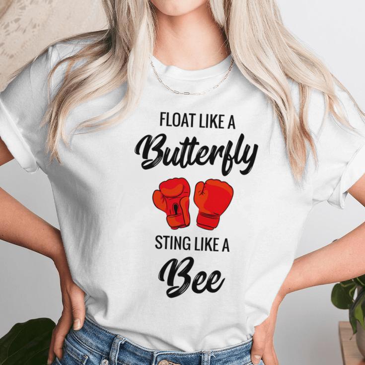 Float Like A Butterfly Sting Like A Bee Boxing Women T-Shirt Gifts for Women