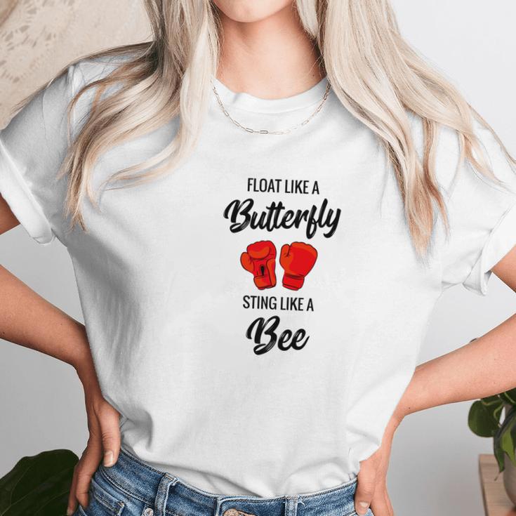 Float Like A Butterfly Sting Like A Bee Boxing Tee Women T-Shirt Gifts for Women