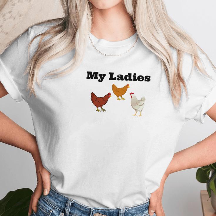 Funny Chicken Chicken Farmers My Ladies Women T-Shirt Gifts for Women