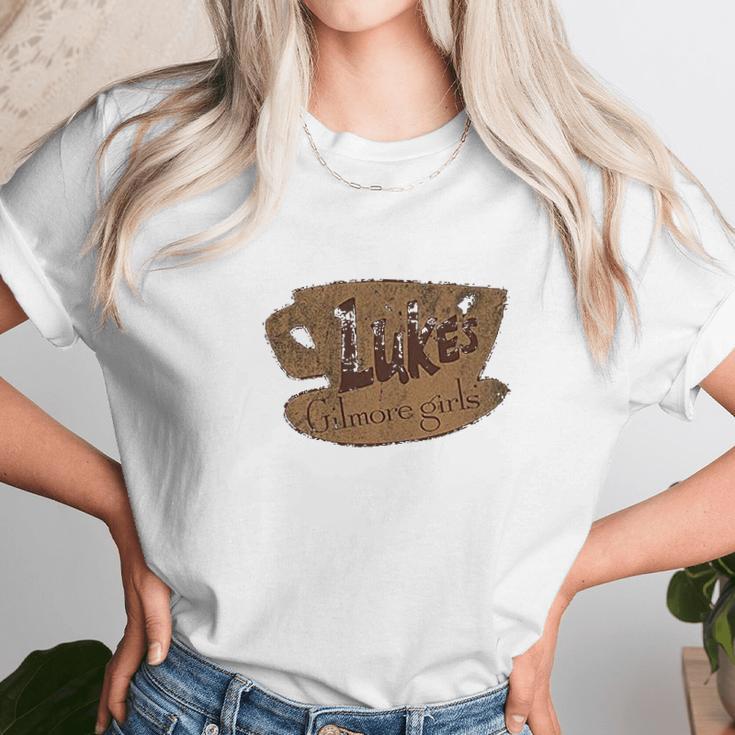 Gilmore Girls Juniors Vintage Lukes Coffee Women T-Shirt Gifts for Women