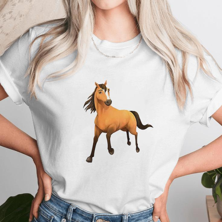 Kids Dreamworks Spirit Riding Free Spirit Horse Women T-Shirt Gifts for Women