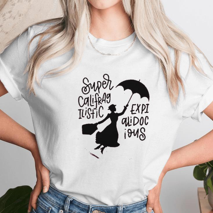 Mary Poppins Music Women Supercalifragilisticexpialidocious Girls Women T-Shirt Gifts for Women