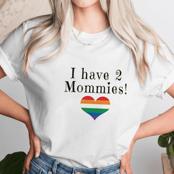 Mirage Pet Products I Have 2 Mommies Women T-Shirt Gifts for Women