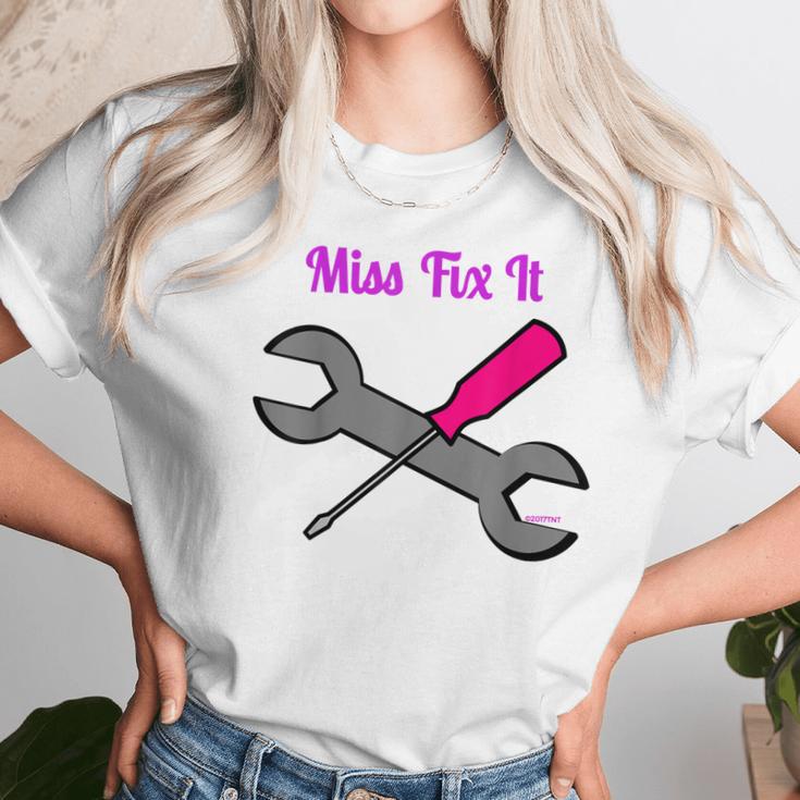 Miss Fix It Best Price Handywoman Tshirt Women T-Shirt Gifts for Women