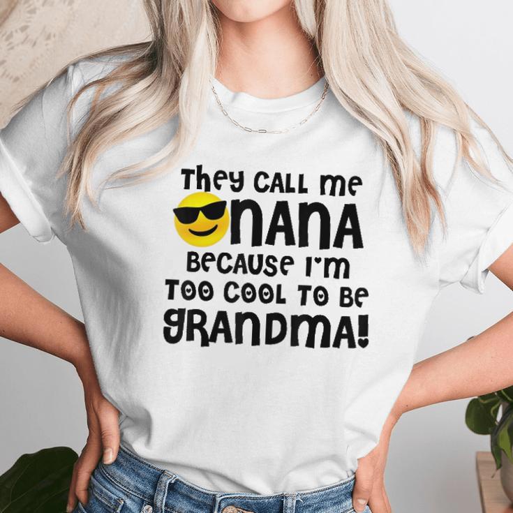 Mothers Day For Cool Nana Grandma Emoji Shades Women T-Shirt Gifts for Women