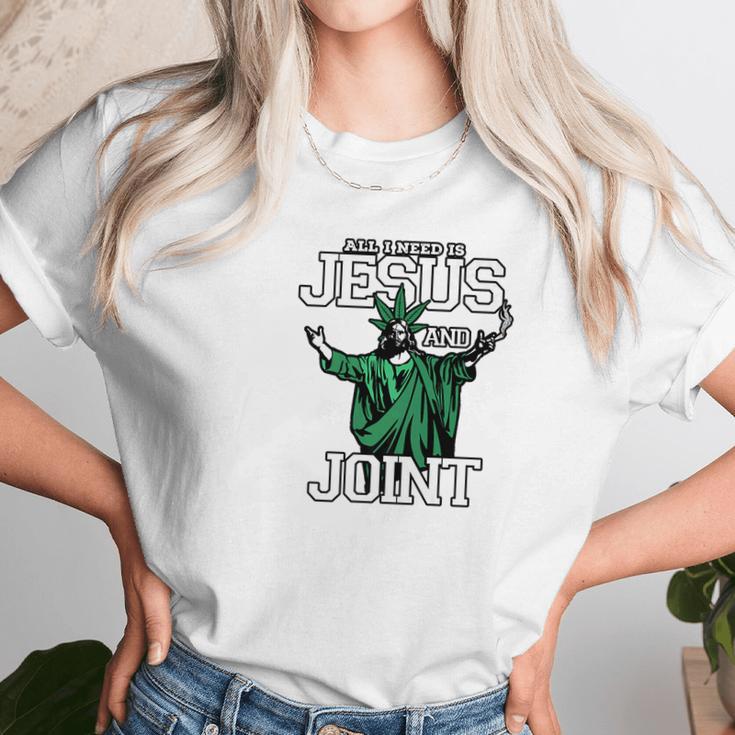 All I Need Is Jesus And Joint Women T-Shirt Gifts for Women