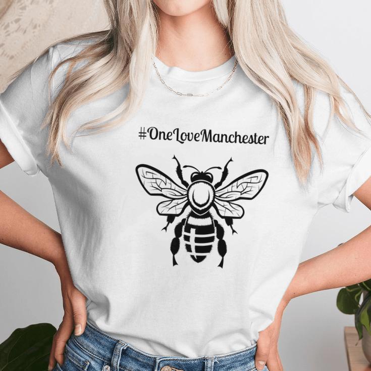 One Love Manchester Bee Tee Women T-Shirt Gifts for Women