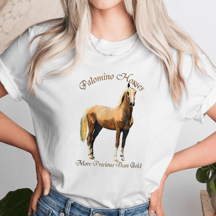 Palomino Horse More Precious Than Gold Women T-Shirt Gifts for Women