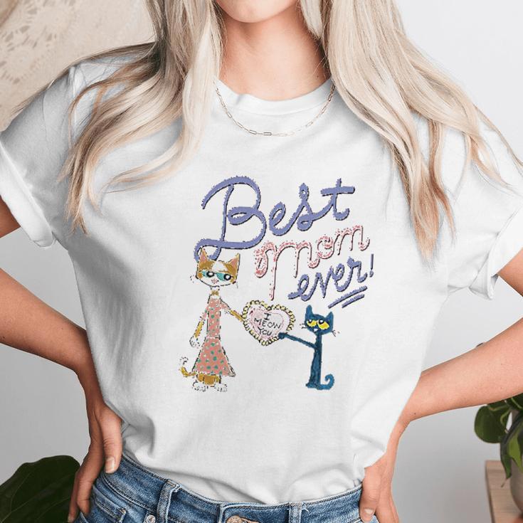 Pete The Cat Best Mom Ever Women T-Shirt Gifts for Women