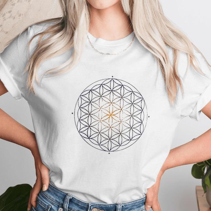 Sacred Geometry Flower Of Life Women T-Shirt Gifts for Women