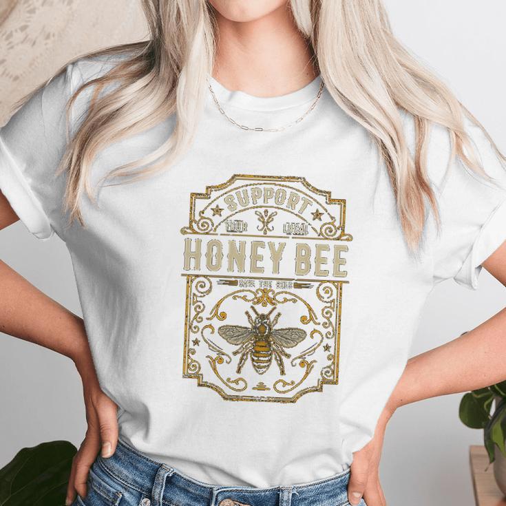 Support Your Local Honey Bee Save The Bees Vintage Women T-Shirt Gifts for Women