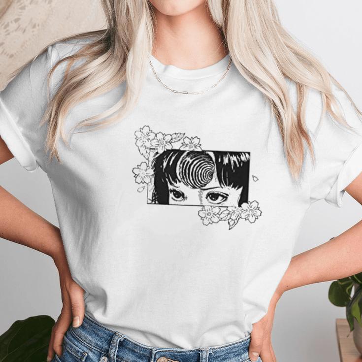 Terror Junji Ito Tomie Floral Women T-Shirt Gifts for Women