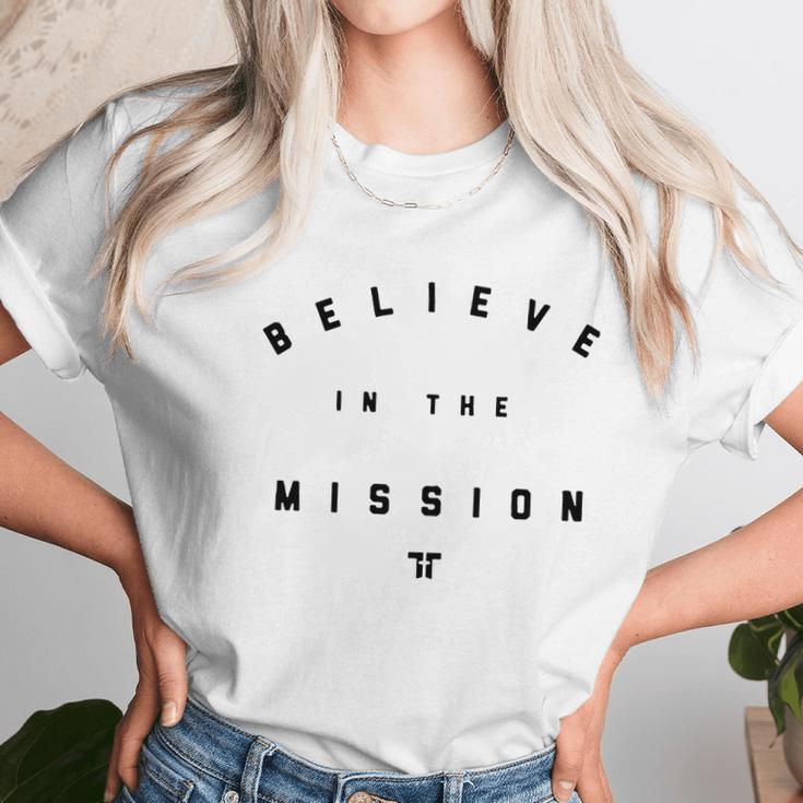 Tim Tebow Believe In The Mission Shirt Women T-Shirt Gifts for Women