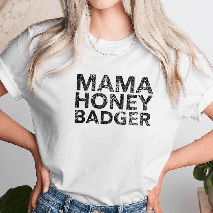 Womens Vintage Mama Honey Badger Women T-Shirt Gifts for Women