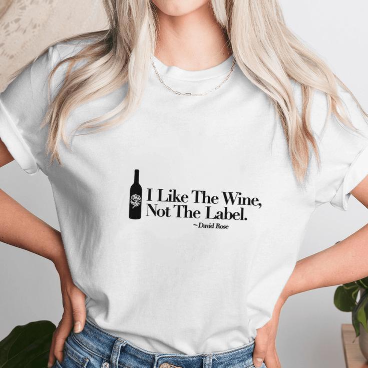 I Like The Wine Not The Label David Rose Women T-Shirt Gifts for Women