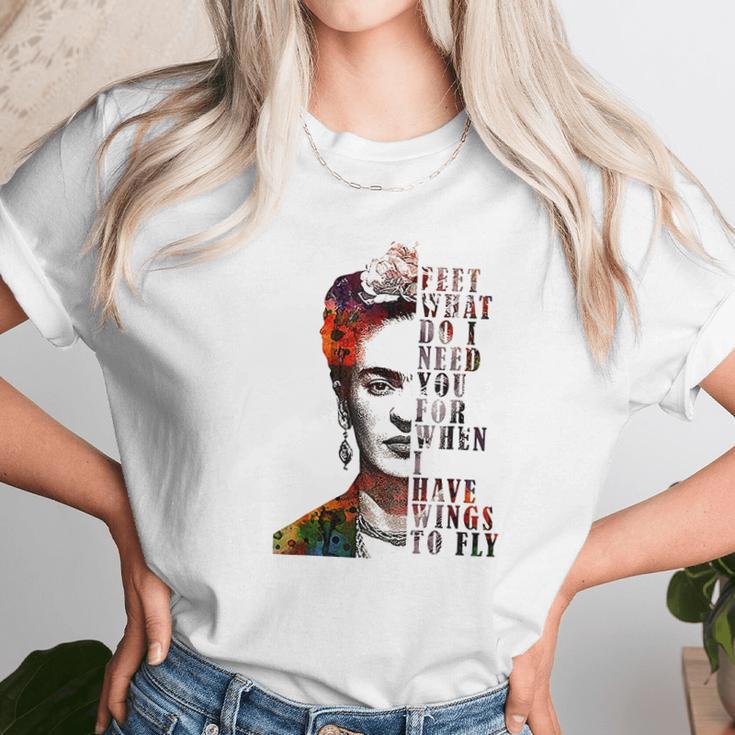 I Have Wing To Fly Frida Kahlo Women Empowerment Inspiring Women T-Shirt Gifts for Women