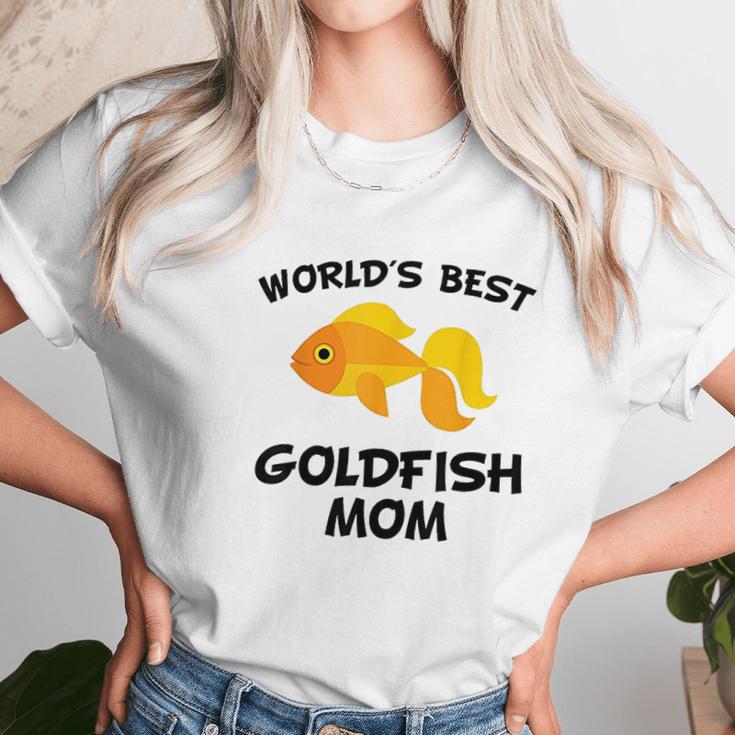 Worlds Best Goldfish Mom Women T-Shirt Gifts for Women