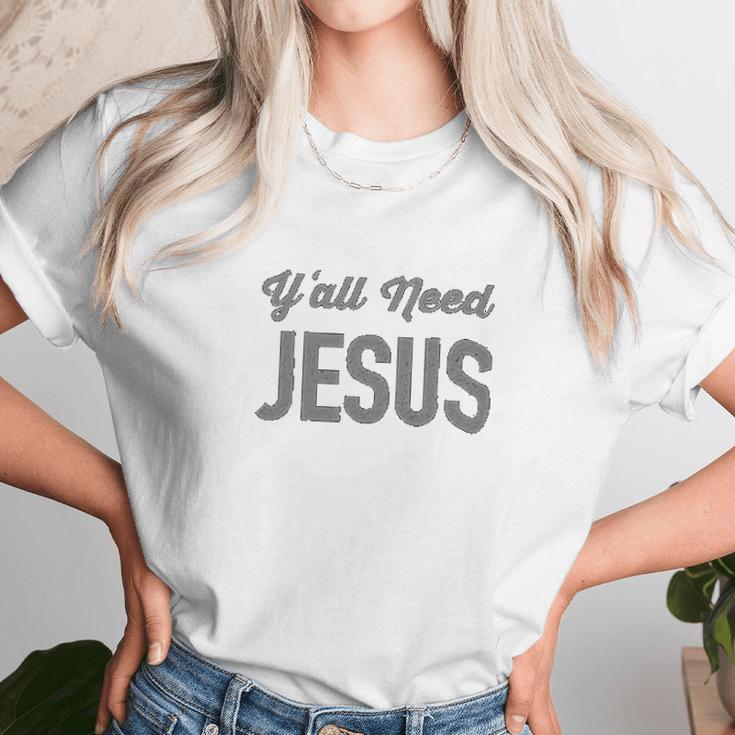 Yall Need Jesus Fashion Slouchy Dolman Women T-Shirt Gifts for Women