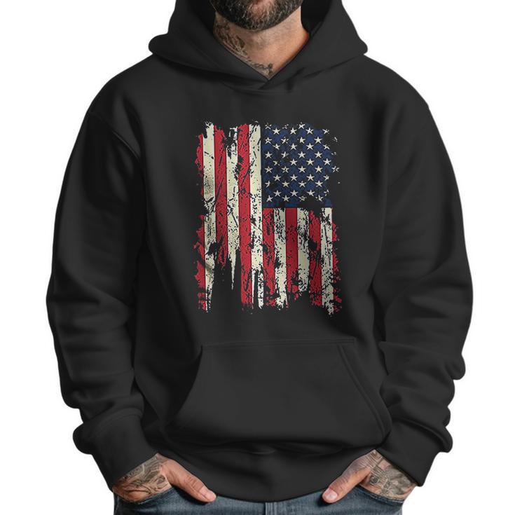 Adult Patriots American Distressed Flag Men Hoodie