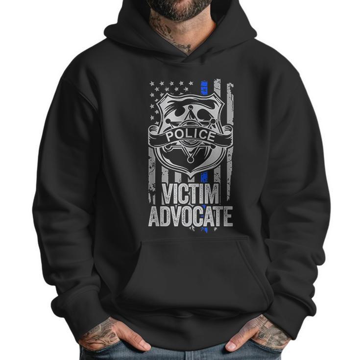 American Flag Blue Thin Line Apparel Advocate Police Men Hoodie