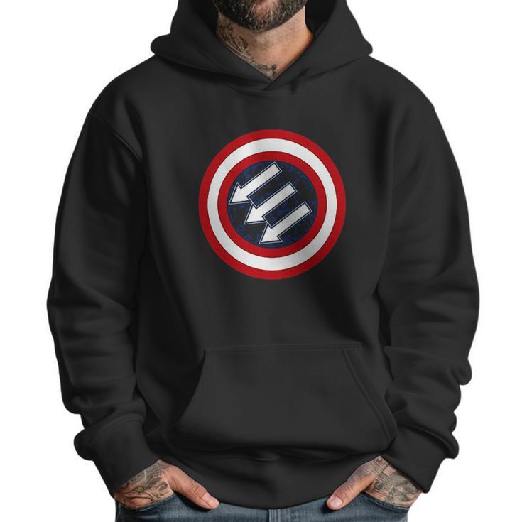 American Iron Front Retro Vintage Symbol Usa Flag Men Hoodie