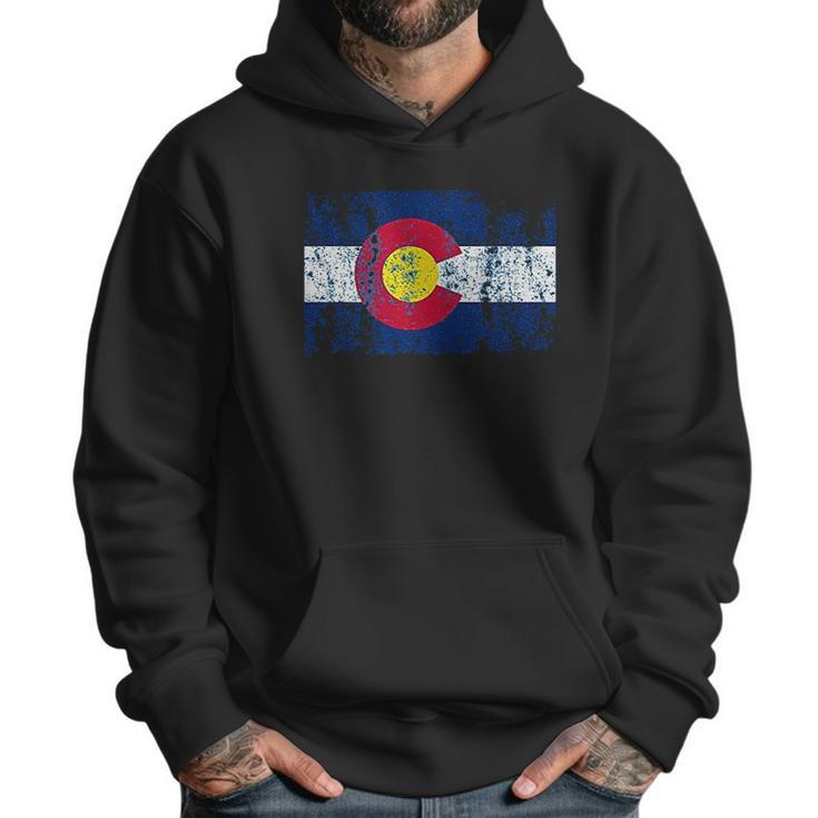 Colorado Flag Vintage Retro Style Men Hoodie