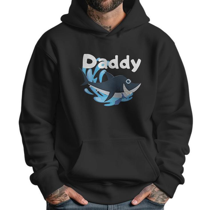 Daddy Shark Cartoon Gift Dad Birthday Gifts Men Hoodie