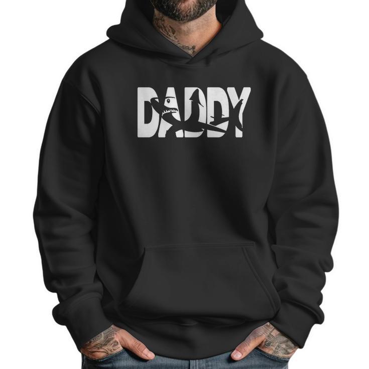 Basic Daddy Shark Design Dad Birthday Gifts Men Hoodie