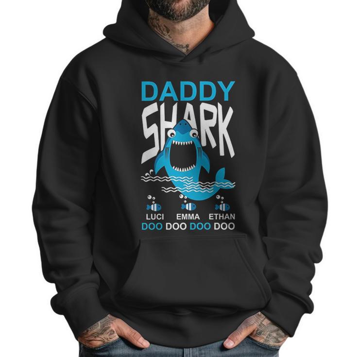 Daddy Shark Kids Name Men Hoodie