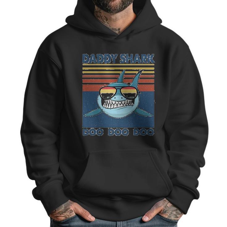 Daddy Shark Wears Sunglasses Dad Birthday Gifts Men Hoodie