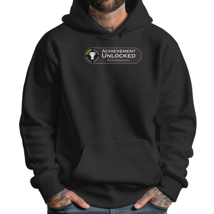 Fatherhood Achievement Unlocked Fathers Day Gaming Men Hoodie