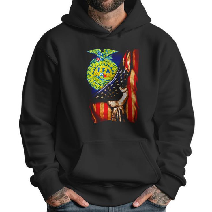 Ffa Emblem Inside American Flag Men Hoodie