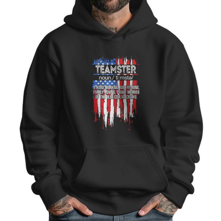 Funny Fathers Day Usa Flag Teamster Definition Graphic Design Printed Casual Daily Basic Men Hoodie