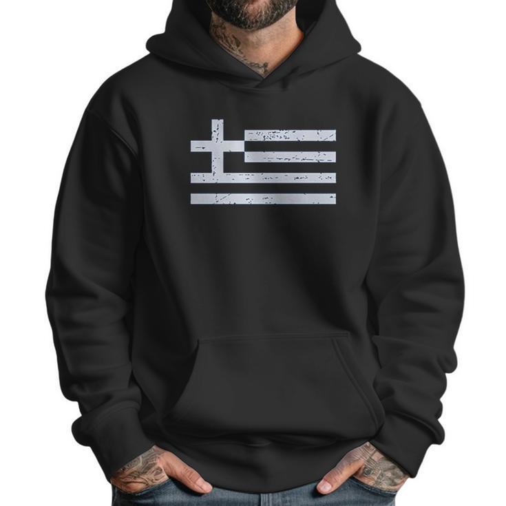 Greece Flag Vintage Style Retro Men Hoodie