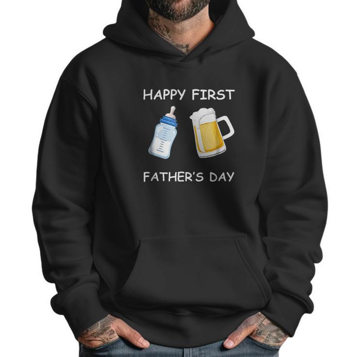 Happy First Fathers Day Funny Emoji Men Gift Men Hoodie