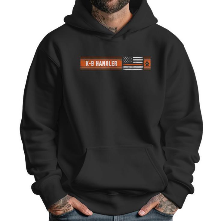 K9 Handler Search & Rescue Thin Orange Line Flag K9 Unit Graphic Design Printed Casual Daily Basic Men Hoodie