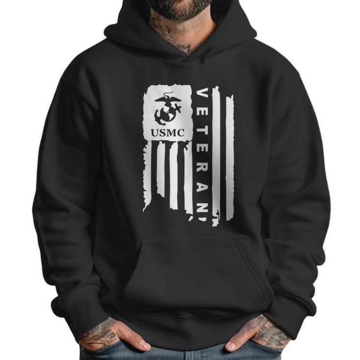 Marine Corps Usmc Veteran Us Flag Graphic Design Printed Casual Daily Basic Men Hoodie