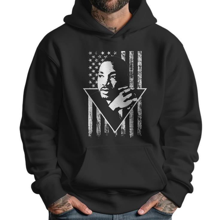 Martin Luther King Jr Distressed Usa Flag Men Hoodie