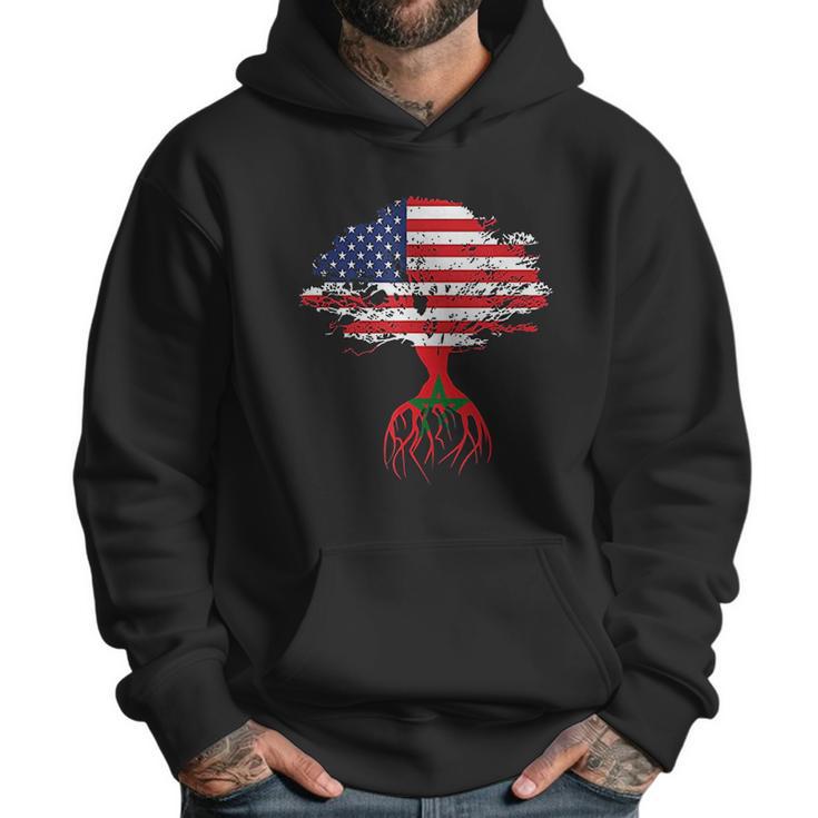 Moroccan Roots American Flag Morocco Gifts Men Hoodie