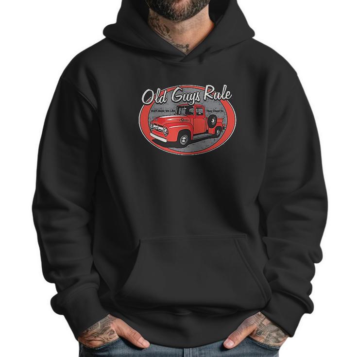 Old Guys Rule Red Truck Men Hoodie