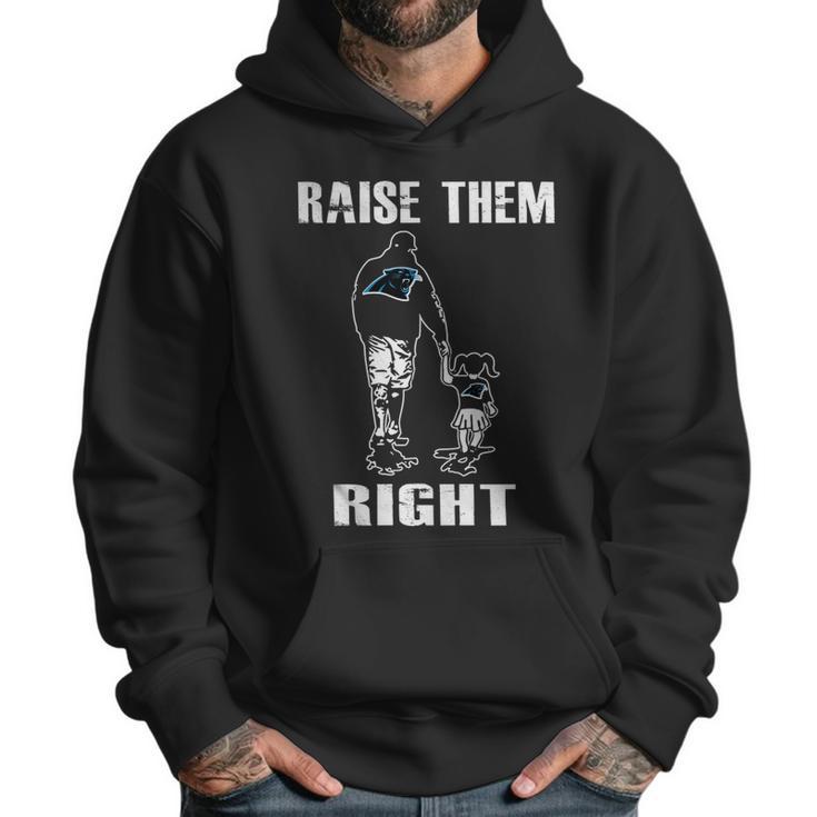 Panthers Dad And Daughter Raise Them Right Men Hoodie