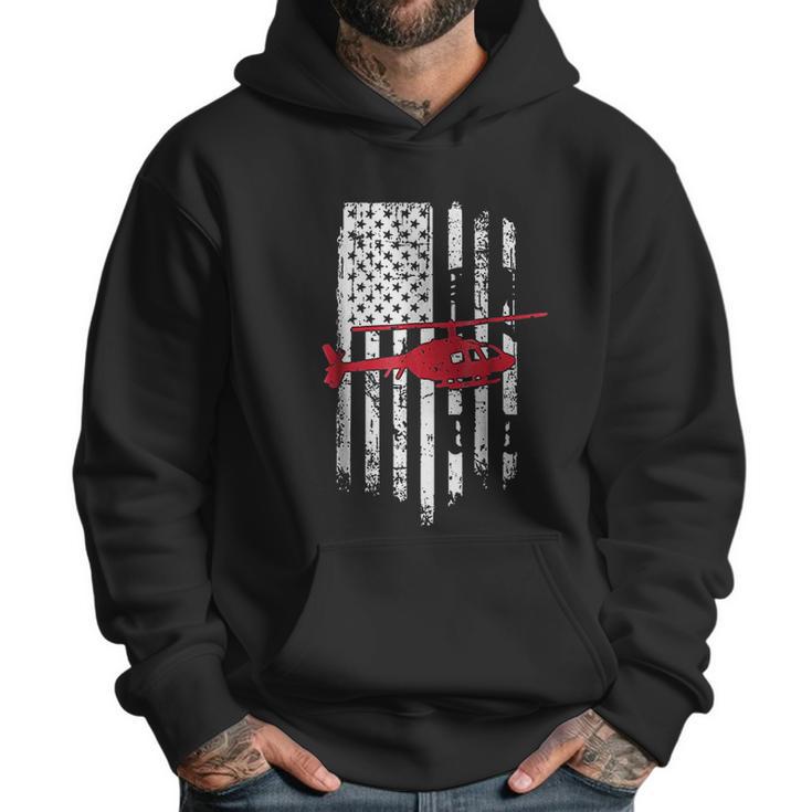 Patriotic Helicopter Flag Helicopter Pilot Gifts Men Hoodie