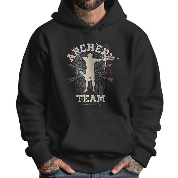 Puerto Rico Archery Team Sports Puerto Rican Flag Bow Men Hoodie