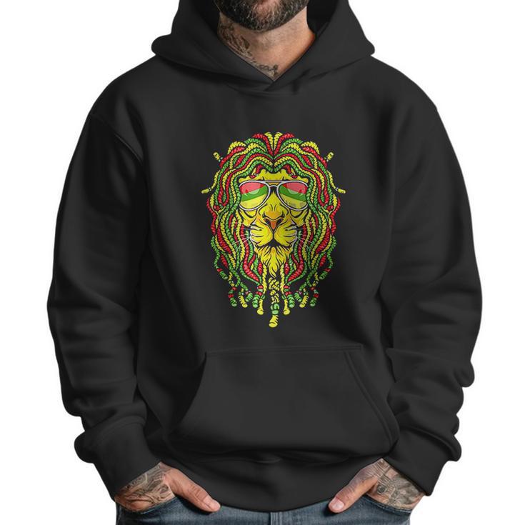 Rastafari Lion Dreadlock Jamaican Flag Reggae Music Rasta Men Hoodie